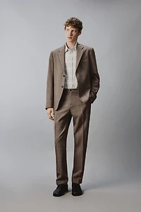 PANTALON DE COSTUME STRUCTURÉ 100% LAINE