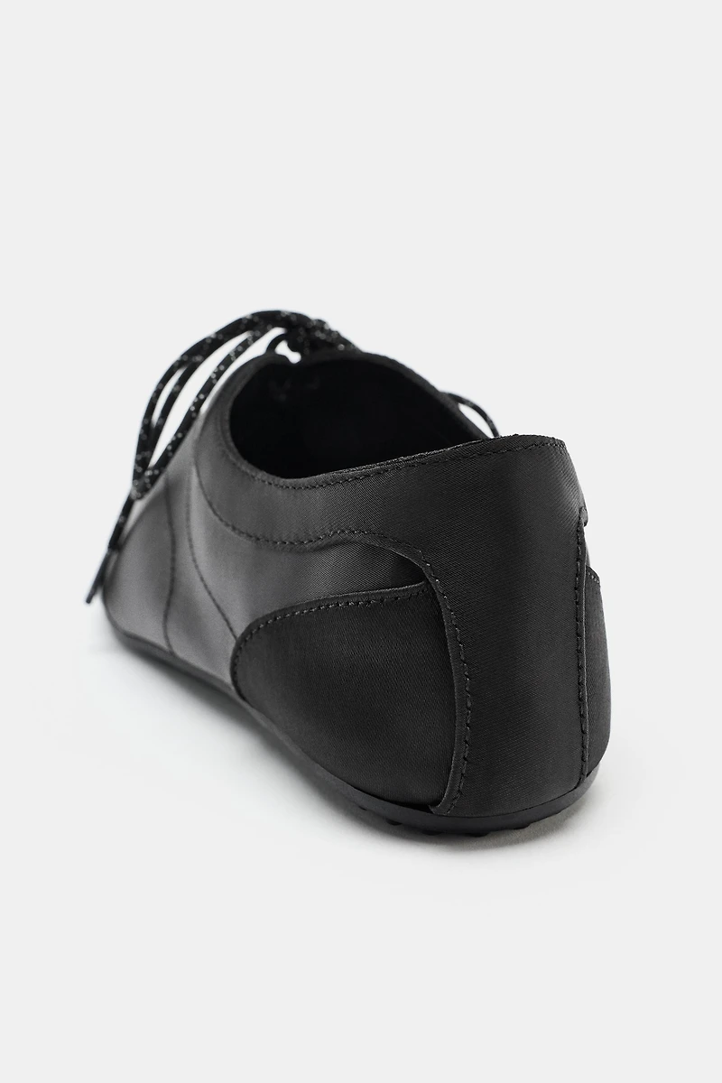 LACED SPORTY BALLET FLATS