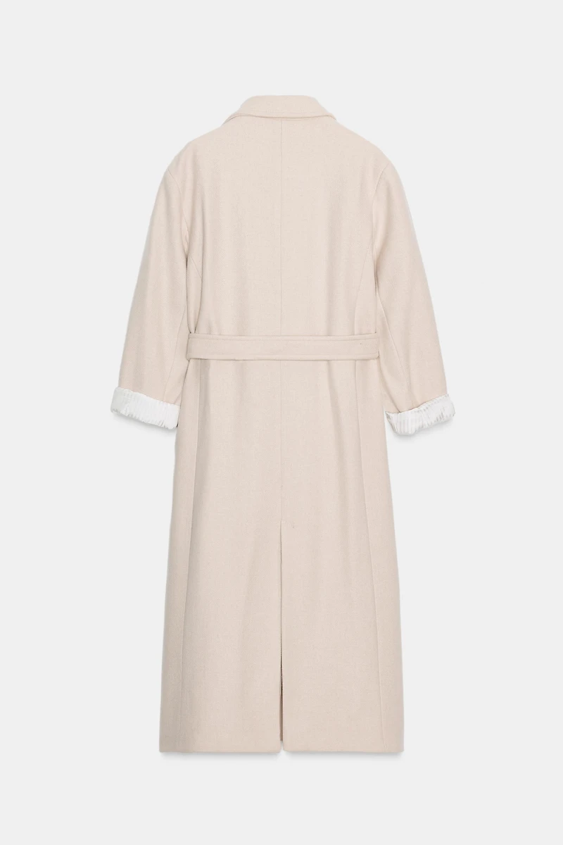 LONG BELTED WOOL COAT