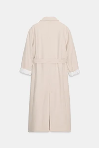 LONG BELTED WOOL COAT