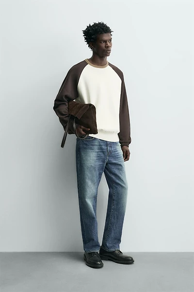 SWEAT COL ROND COLOR BLOCK