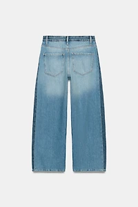 ZW COLLECTION MID-RISE RELAXED ANKLE PATCHWORK JEANS