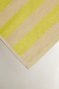 KIDS' STRIPED COTTON BEACH TOWEL