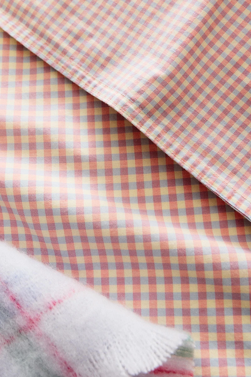 KIDS GINGHAM COTTON DUVET COVER