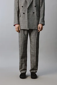 WOOL-LINEN CHECK SUIT PANTS AARON LEVINE X ZARA