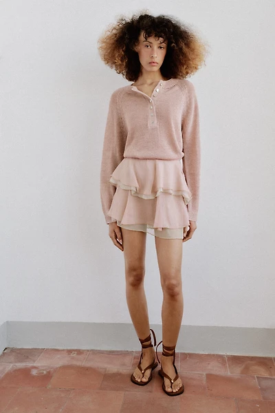 PULL EN MAILLE À BOUTONS