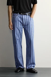 STRIPED STRAIGHT FIT PANTS