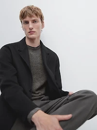 Double wool blend blazer