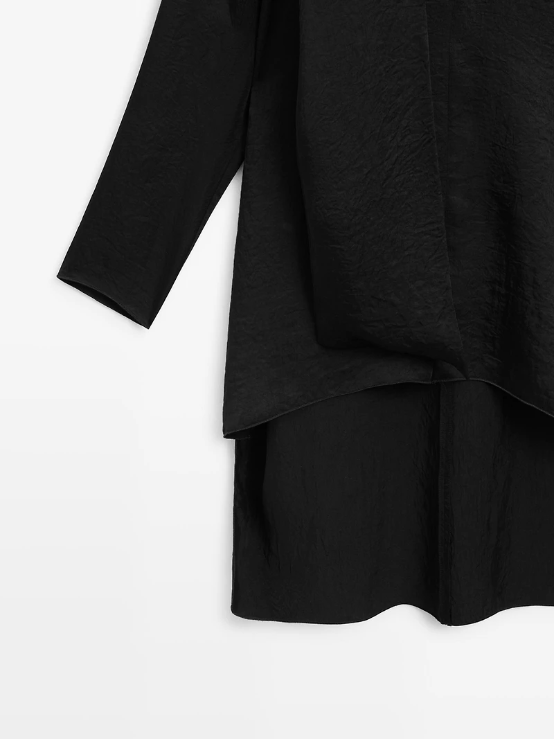 V-neckline blouse with tie detail - STUDIO