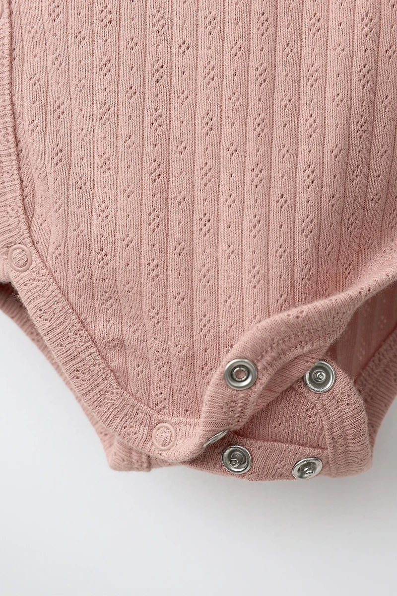 ENSEMBLE BODY CROISÉ ET LEGGING EN MAILLE POINTELLE
