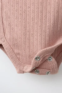 ENSEMBLE BODY CROISÉ ET LEGGING EN MAILLE POINTELLE