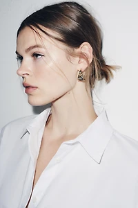 SPARKLY DOUBLE HOOP EARRINGS