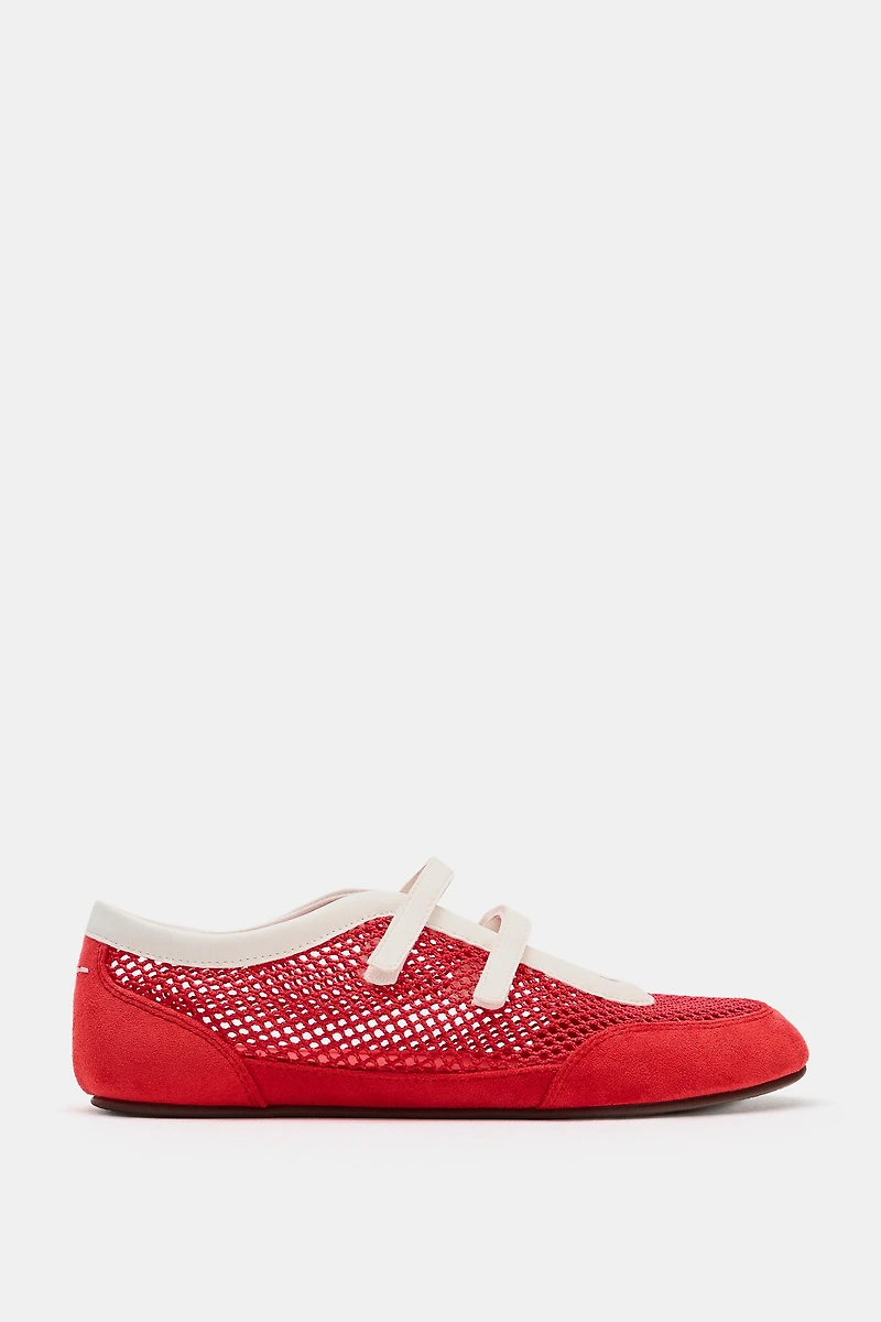 MESH SNEAKER BALLET FLATS