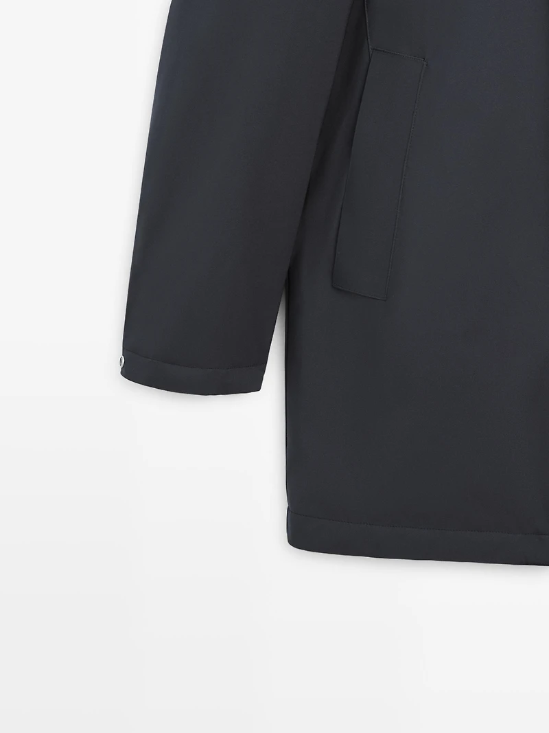 Water-repellent puffer parka