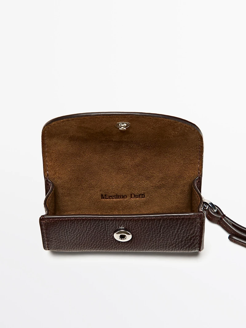 Nappa leather lipstick case