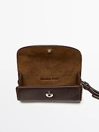 Nappa leather lipstick case