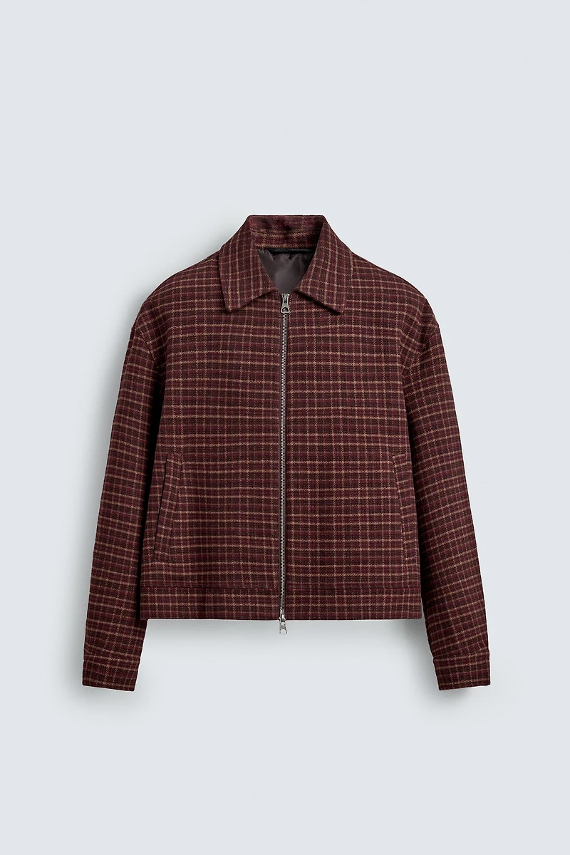 CHECKED WOOL JACKET
