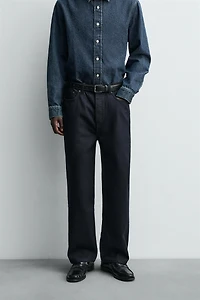 COTTON - WOOL STRAIGHT FIT JEANS