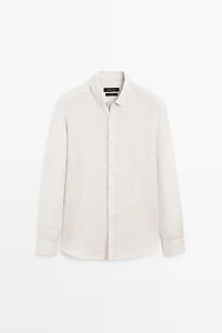 Regular fit 100% linen shirt