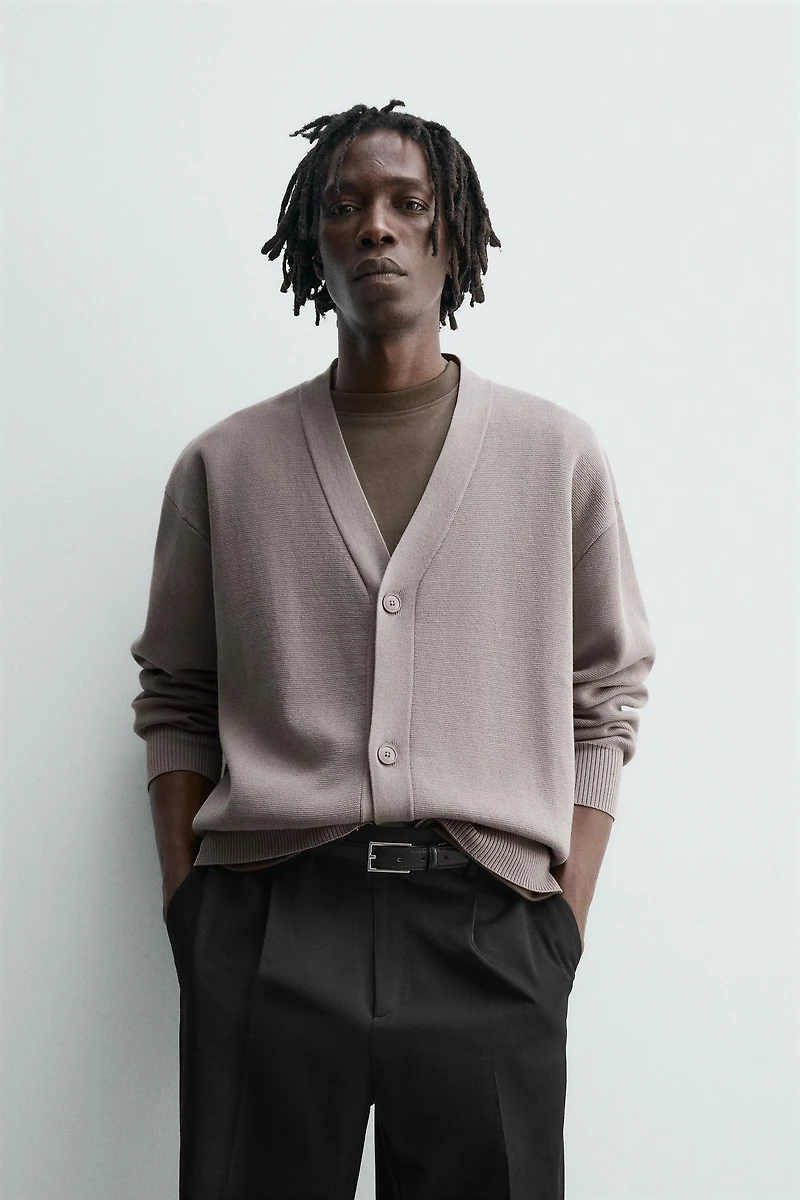CARDIGAN STRUCTURE COTON
