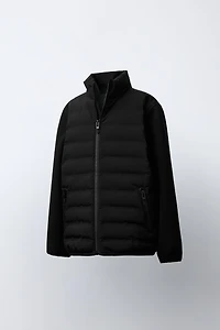 PUFFER JACKET WITH NEOPRENE SLEEVES