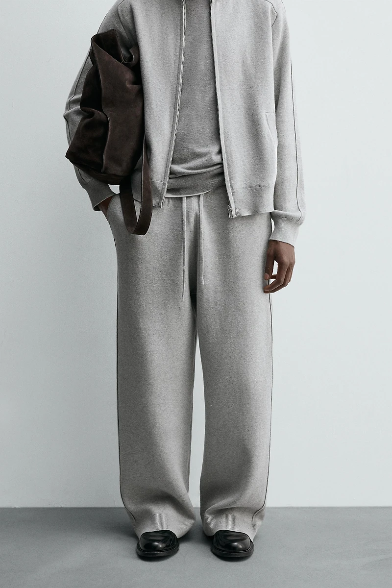 KNIT WIDE FIT PANTS