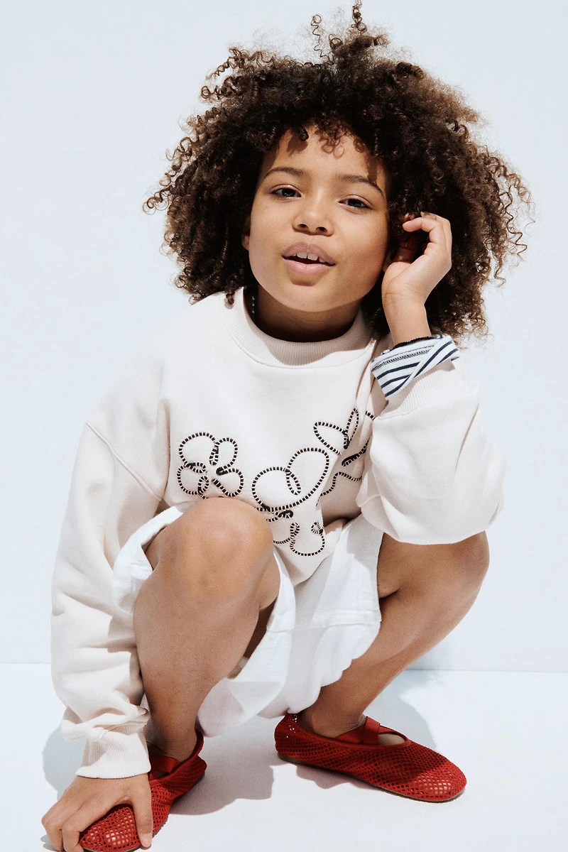 SWEAT FLEUR ET LACET