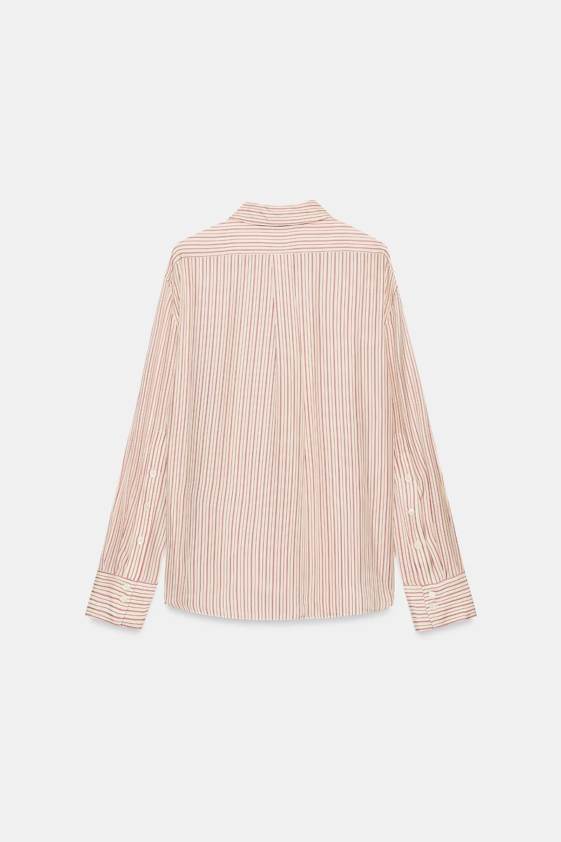 ZW COLLECTION SILK STRIPED SHIRT