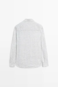 100% linen regular-fit check shirt