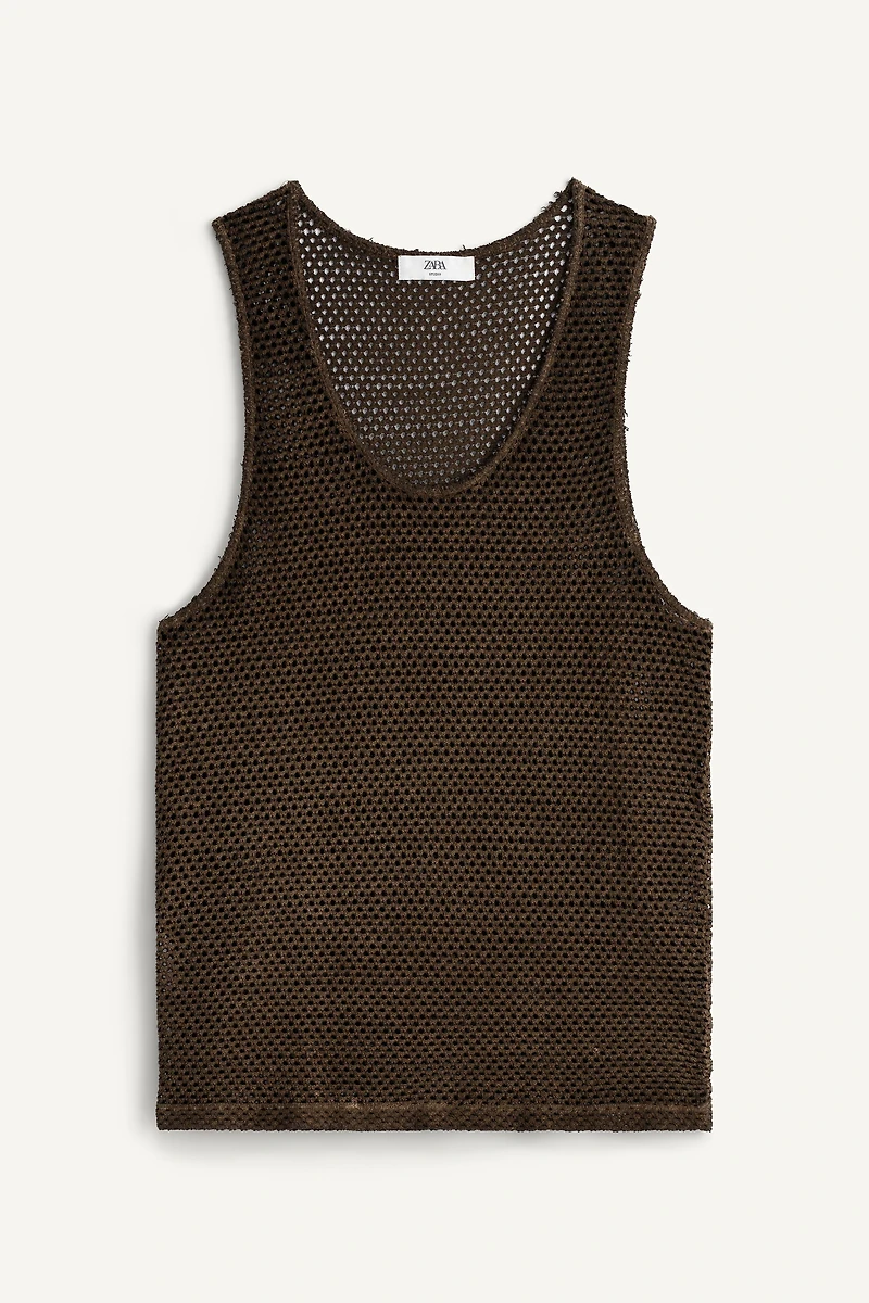 CROCHET KNIT TANK TOP