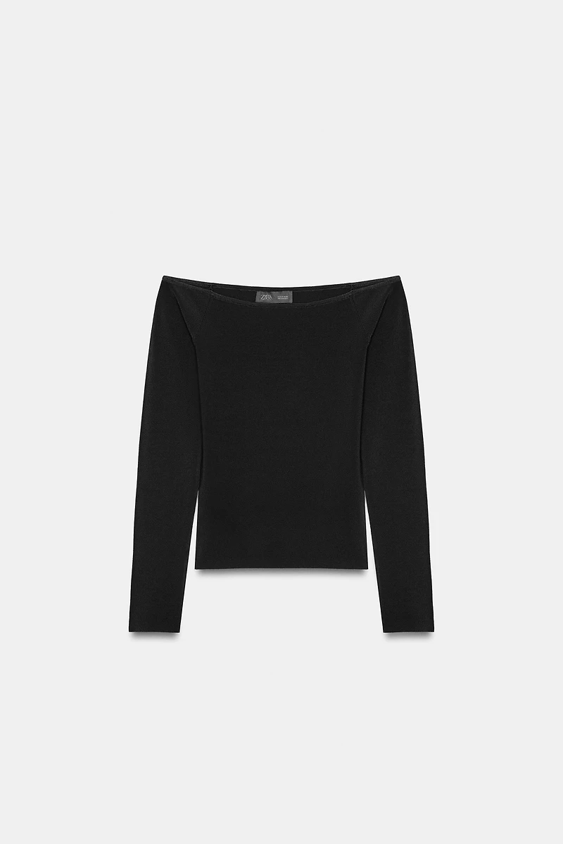 TOP EN MAILLE OFF SHOULDER