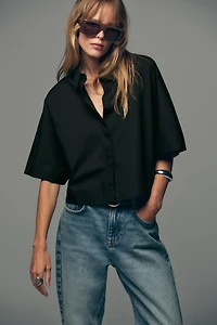 WIDE SLEEVE POPLIN SHIRT