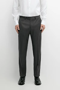 100% wool striped suit trousers