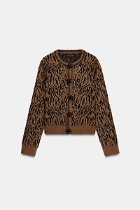 GILET EN MAILLE JACQUARD ANIMAL