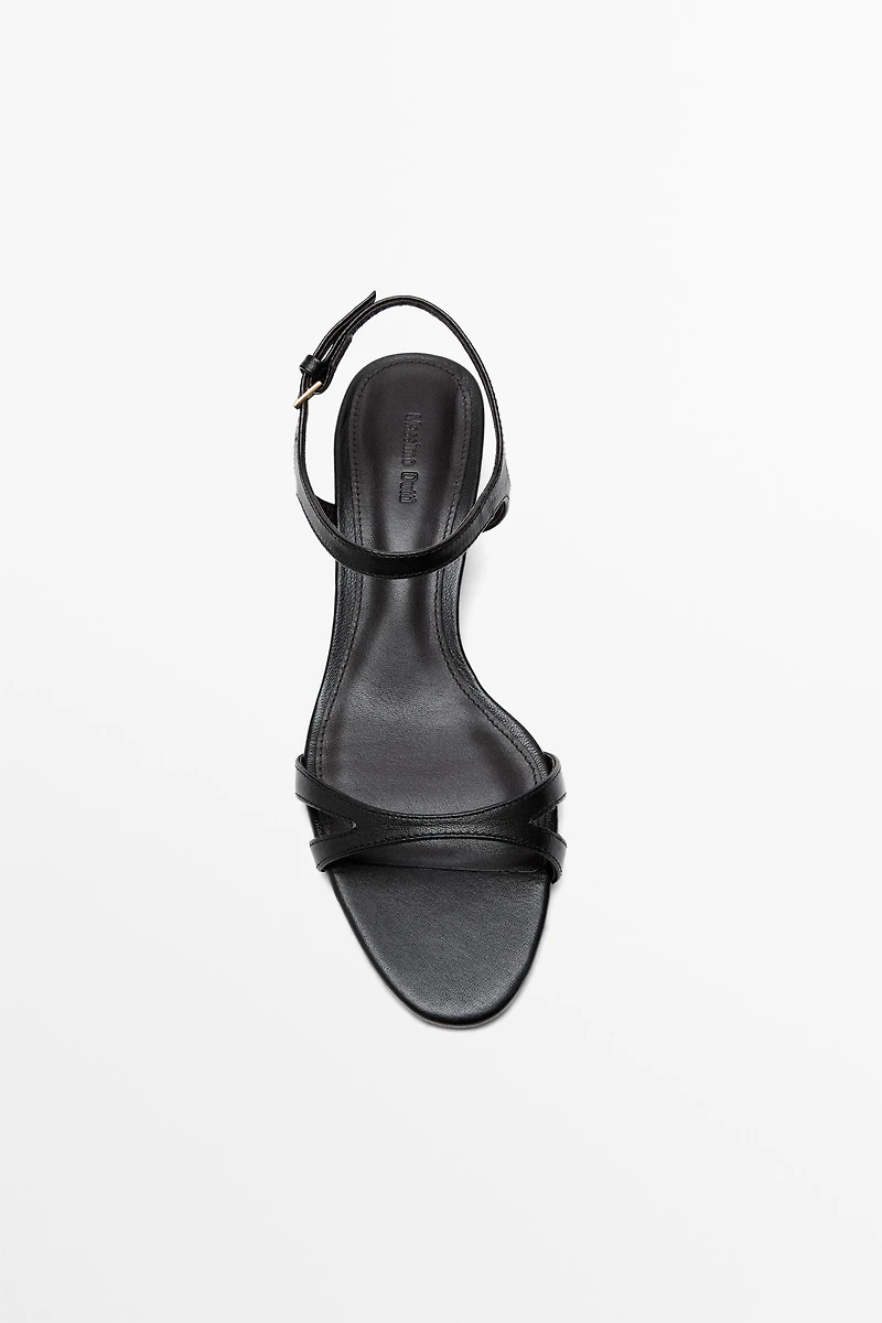 Low-heel leather sandal - MADE SPAIN