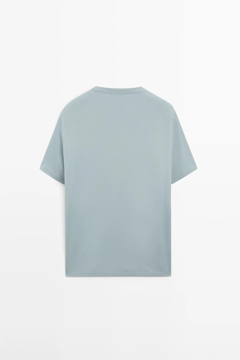 Short sleeve cotton blend T-shirt