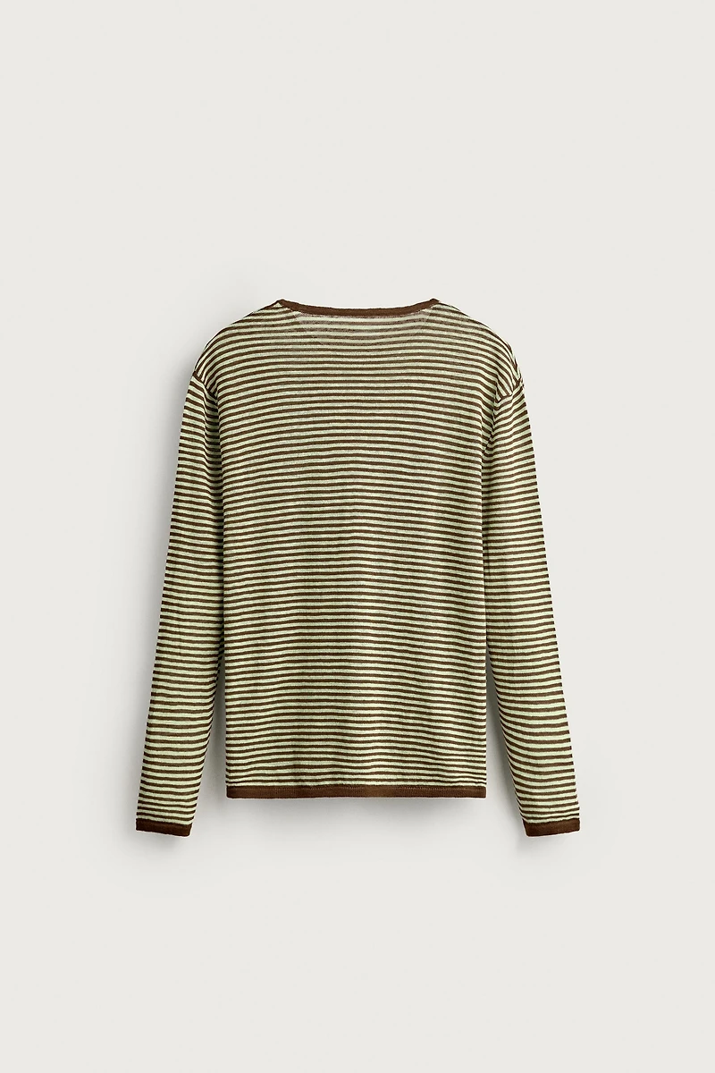 LIGHTWEIGHT STRIPED JACQUARD JUMPER