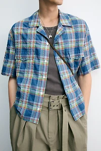 RELAXED FIT PLAID SHIRT