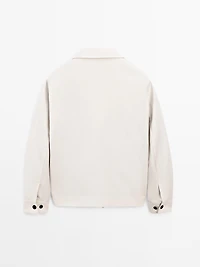 Blouson poches laine et coton