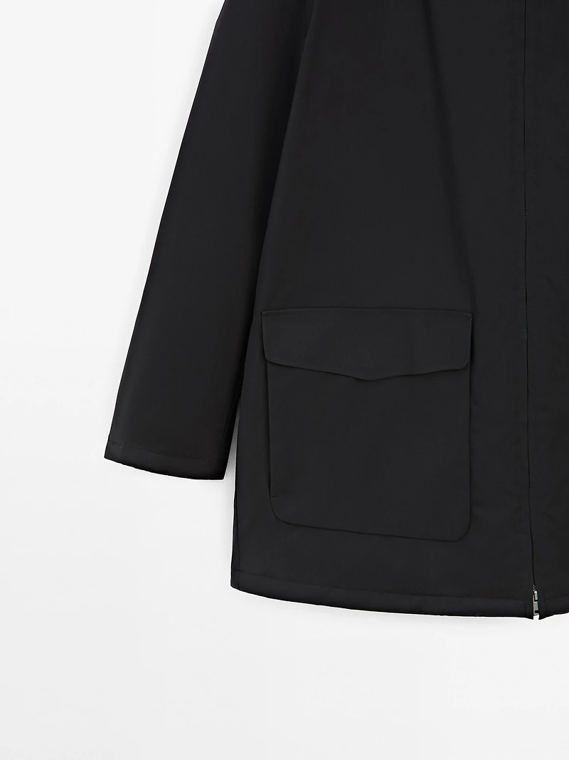 Parka mélange duvet hydrofuge