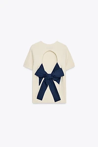 RIBBED KNIT TIE TOP