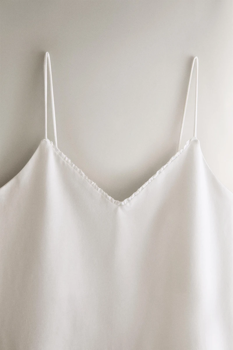STRAPPY LACE-TRIMMED TOP