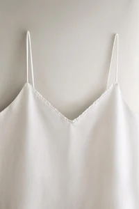 STRAPPY LACE-TRIMMED TOP