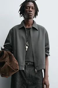 REGULAR FIT ZIP-UP OVERSHIRT