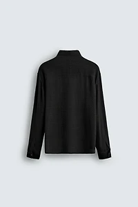 TEXTURED VISCOSE - COTTON SHIRT