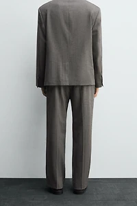 PANTALON ÉVASÉ DE COSTUME À CHEVRONS