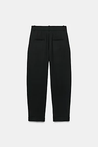 ZW COLLECTION PLEATED TROUSERS WITH TABS