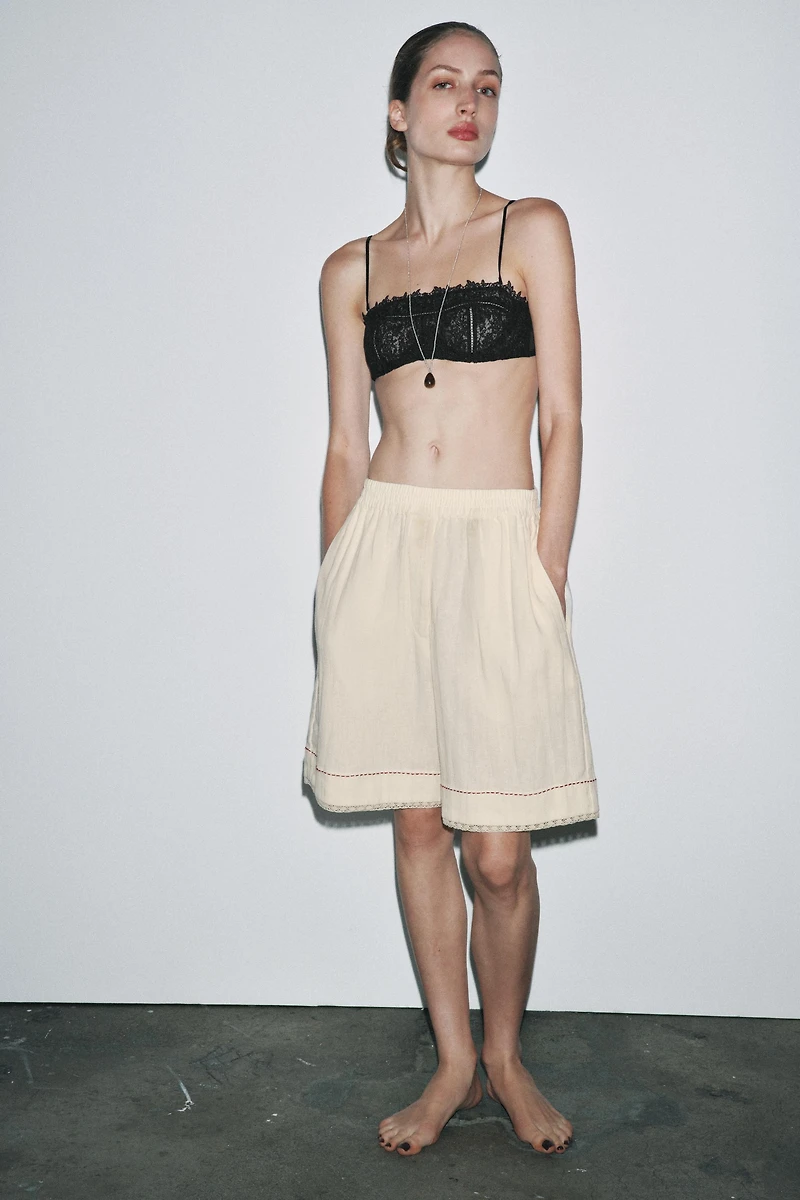 UNDERWIRE MESH LACE BRA
