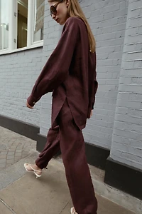 LINEN LONG BLAZER