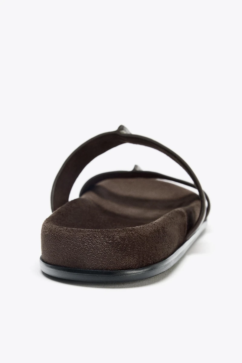 DOUBLE STRAP LEATHER SANDALS